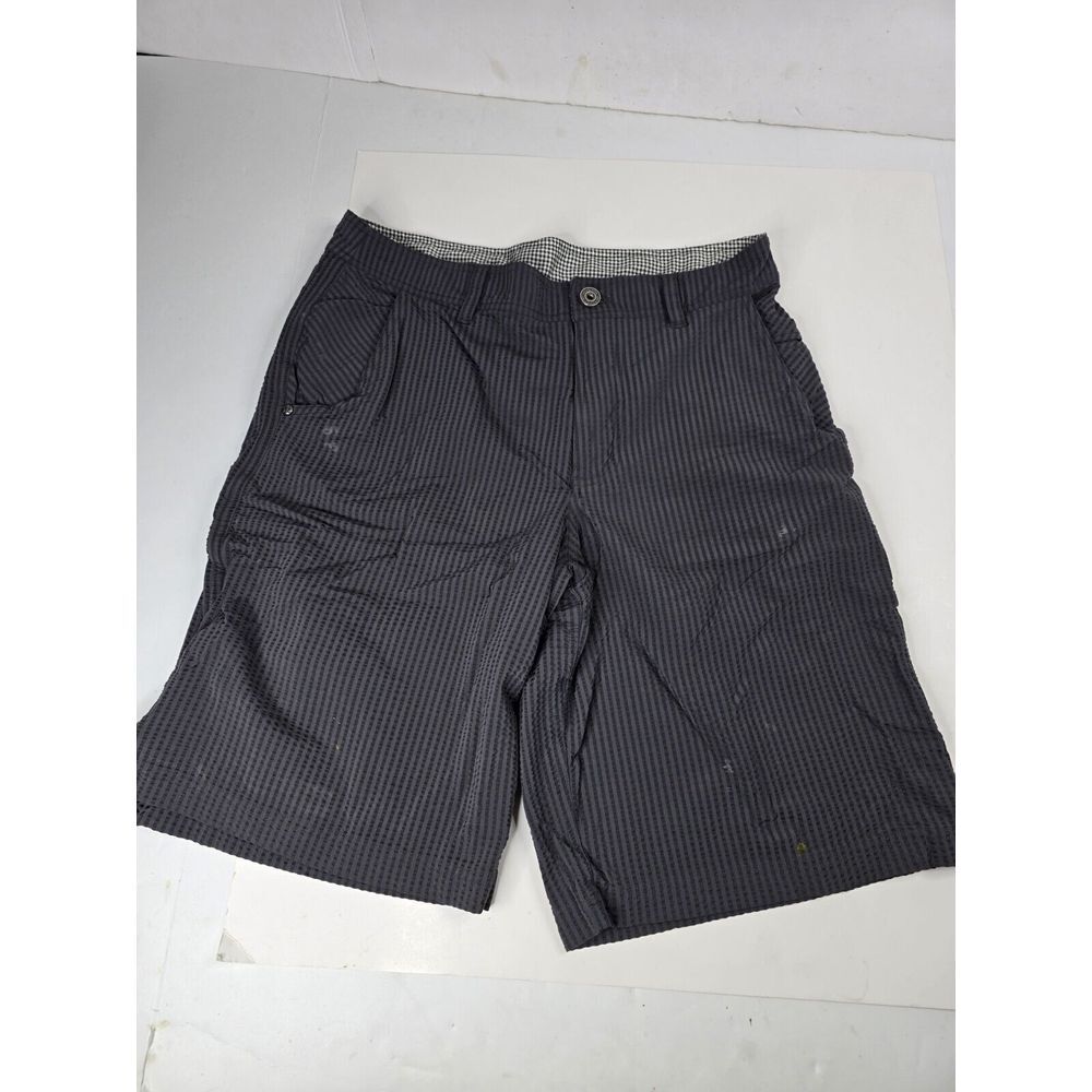 Lululemon Men's Seer Sucker Black‎ Striped Kahuna 11" Casual Shorts Size 34